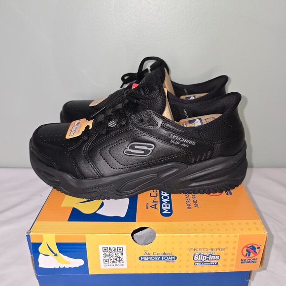 Skechers Hands Free Slip-ins Relaxed Fit, Durham Delver, Black, Men's Sz 7, NIB - Picture 5 of 10